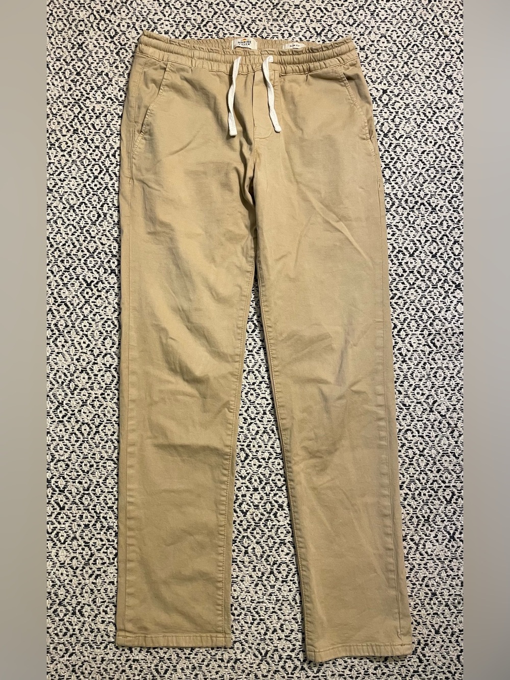 Marine Layer Slim Fit Khaki Joggers